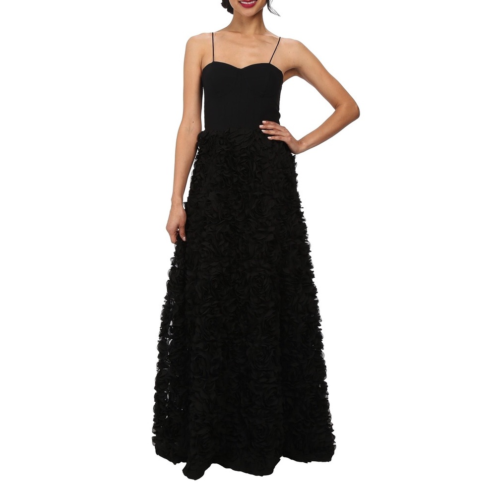 Aidan Mattox long black dress